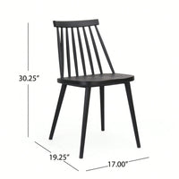 Rustic Black Spindle Back Dining Chairs Set Of 2 For Farmhouse Style Home Decor
