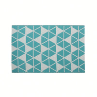 Herringbone Pattern 4x6 Inch Polypropylene Area Rug For Indoor And Outdoor Use