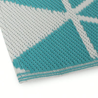 Herringbone Pattern 4x6 Inch Polypropylene Area Rug For Indoor And Outdoor Use