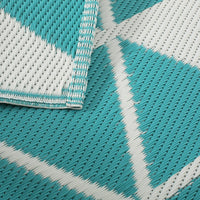 Herringbone Pattern 4x6 Inch Polypropylene Area Rug For Indoor And Outdoor Use