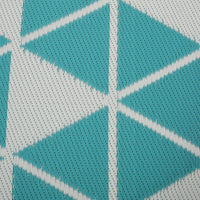 Herringbone Pattern 4x6 Inch Polypropylene Area Rug For Indoor And Outdoor Use