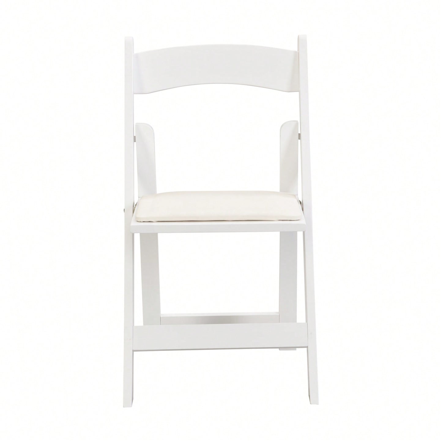Beige Upholstered Folding Chair Set Of 4 With White Shelf For Space Saving Dining Room Solutions