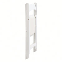 Beige Upholstered Folding Chair Set Of 4 With White Shelf For Space Saving Dining Room Solutions