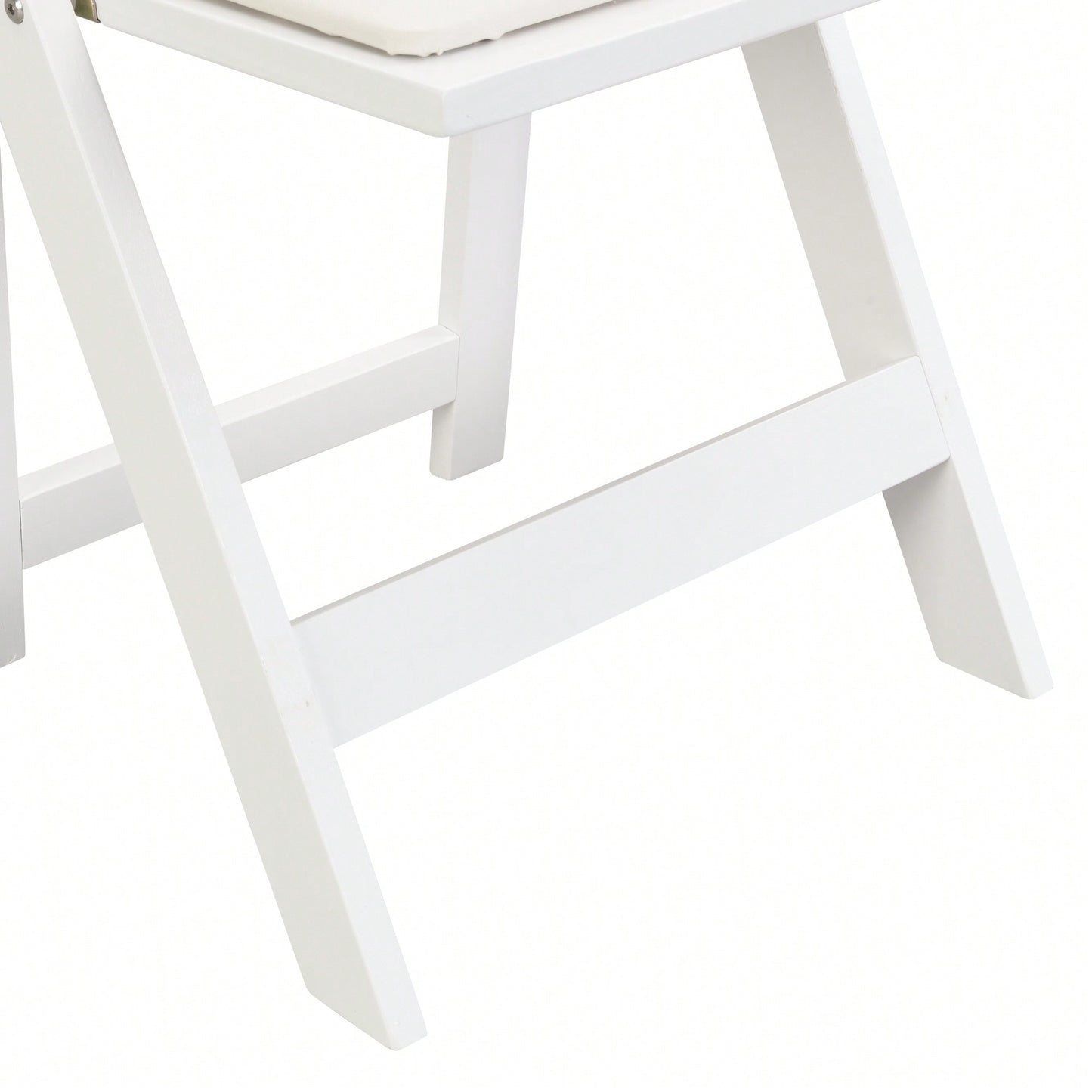 Beige Upholstered Folding Chair Set Of 4 With White Shelf For Space Saving Dining Room Solutions