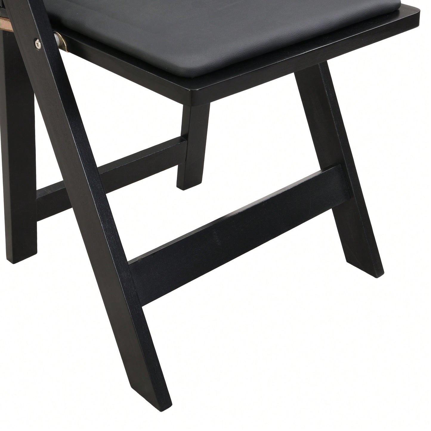 Beige Upholstered Folding Chair Set Of 4 With White Shelf For Space Saving Dining Room Solutions