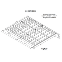 White Washed Modern Queen Floating Platform Bed Frame