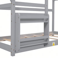 Twin Wooden House Bed With Shelf No Box Spring White Floor Bed