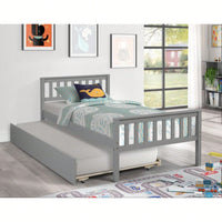 Space-Saving Twin Bed With Trundle And Headboard, No Box Spring Required, Ideal For Small Bedrooms And Living Spaces, White Finish