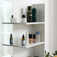 Elegant White Vanity Desk With Mirror And Two Drawers For Stylish Dressing And Organization