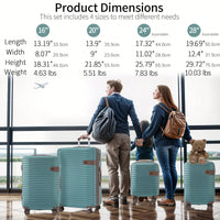 Lightweight Expandable 4 Piece Hard Shell Luggage Set With Packing Cubes TSA Lock And Spinner Wheels For Travel