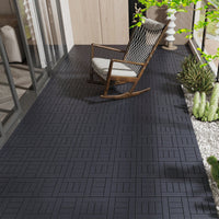 Interlocking 12 Inch Dark Gray Patio Deck Tiles for Easy DIY Setup Ideal for Porches Poolside Balconies and Backyards 44 Piece Set