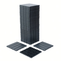 Waterproof Interlocking Patio Deck Tiles 12x12 Inch Outdoor Flooring For Poolside Balcony Backyard Grey 44 Pack