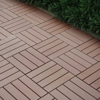 Waterproof Interlocking Patio Deck Tiles 12x12 Inch 44 Pack For Outdoor Use Poolside Balcony Backyard Brown