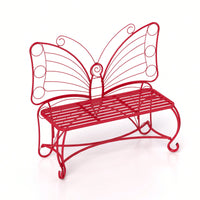 Butterfly Design Cast Metal Outdoor Garden Bench For Patio And Park Seating