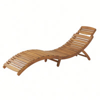 Grey Foldable Chaise Lounge For Outdoor Relaxation And Comfort