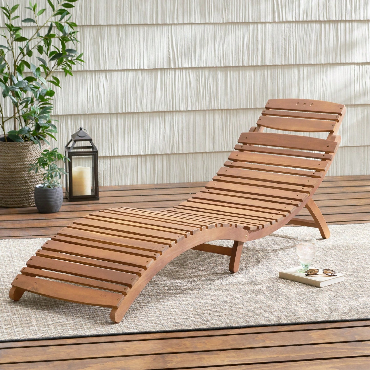 Grey Foldable Chaise Lounge For Outdoor Relaxation And Comfort