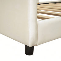 Pink Twin Size Upholstered Daybed With Cute Rabbit Ear Headboard