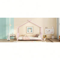 Stylish White Twin Size Metal Platform Bed Frame For Modern Bedrooms