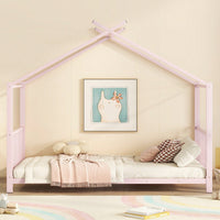 Stylish White Twin Size Metal Platform Bed Frame For Modern Bedrooms