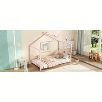 Stylish White Twin Size Metal Platform Bed Frame For Modern Bedrooms
