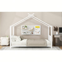 Stylish White Twin Size Metal Platform Bed Frame For Modern Bedrooms