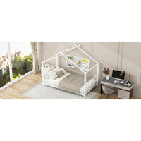 Stylish White Twin Size Metal Platform Bed Frame For Modern Bedrooms