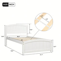 Espresso Wood Platform Bed With Headboard And Footboard, Durable Slat Support For Ultimate Comfort