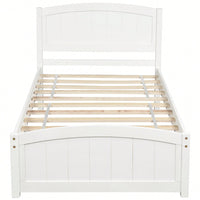 Espresso Wood Platform Bed With Headboard And Footboard, Durable Slat Support For Ultimate Comfort