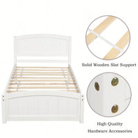Espresso Wood Platform Bed With Headboard And Footboard, Durable Slat Support For Ultimate Comfort
