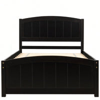 Espresso Wood Platform Bed With Headboard And Footboard, Durable Slat Support For Ultimate Comfort
