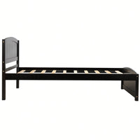 Espresso Wood Platform Bed With Headboard And Footboard, Durable Slat Support For Ultimate Comfort