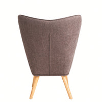 Accent Chair And Ottoman Set For Living Room And Bedroom Comfortable Side Armchair With Creative Splicing Fabric Design