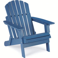 Oversized Wooden Folding Adirondack Chair With Pre-Assembled Backrest And Seat For Patio Garden Backyard Pool Deck Firepit