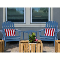 Oversized Wooden Folding Adirondack Chair With Pre-Assembled Backrest And Seat For Patio Garden Backyard Pool Deck Firepit