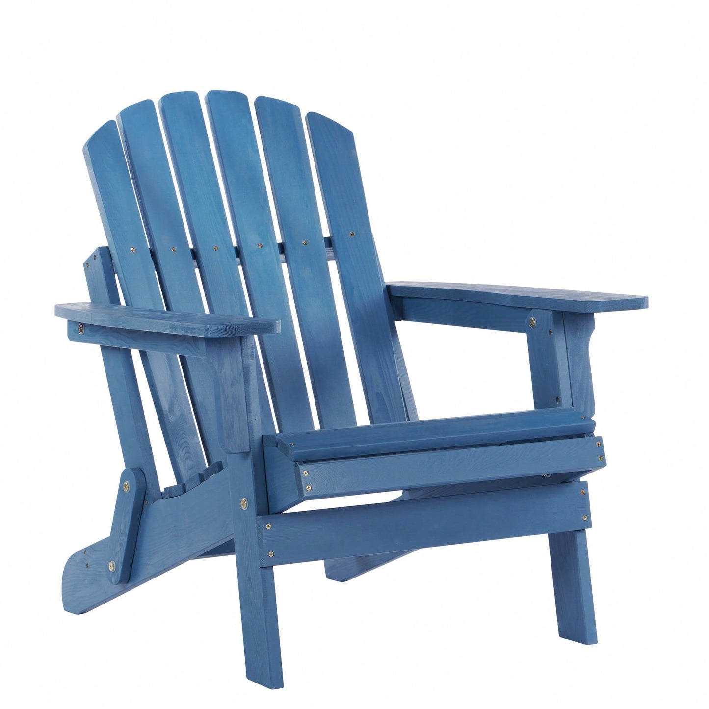 Oversized Wooden Folding Adirondack Chair With Pre-Assembled Backrest And Seat For Patio Garden Backyard Pool Deck Firepit