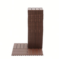 Waterproof Interlocking Patio Deck Tiles 12x12 Inch 44 Pack For Outdoor Use Poolside Balcony Backyard Brown