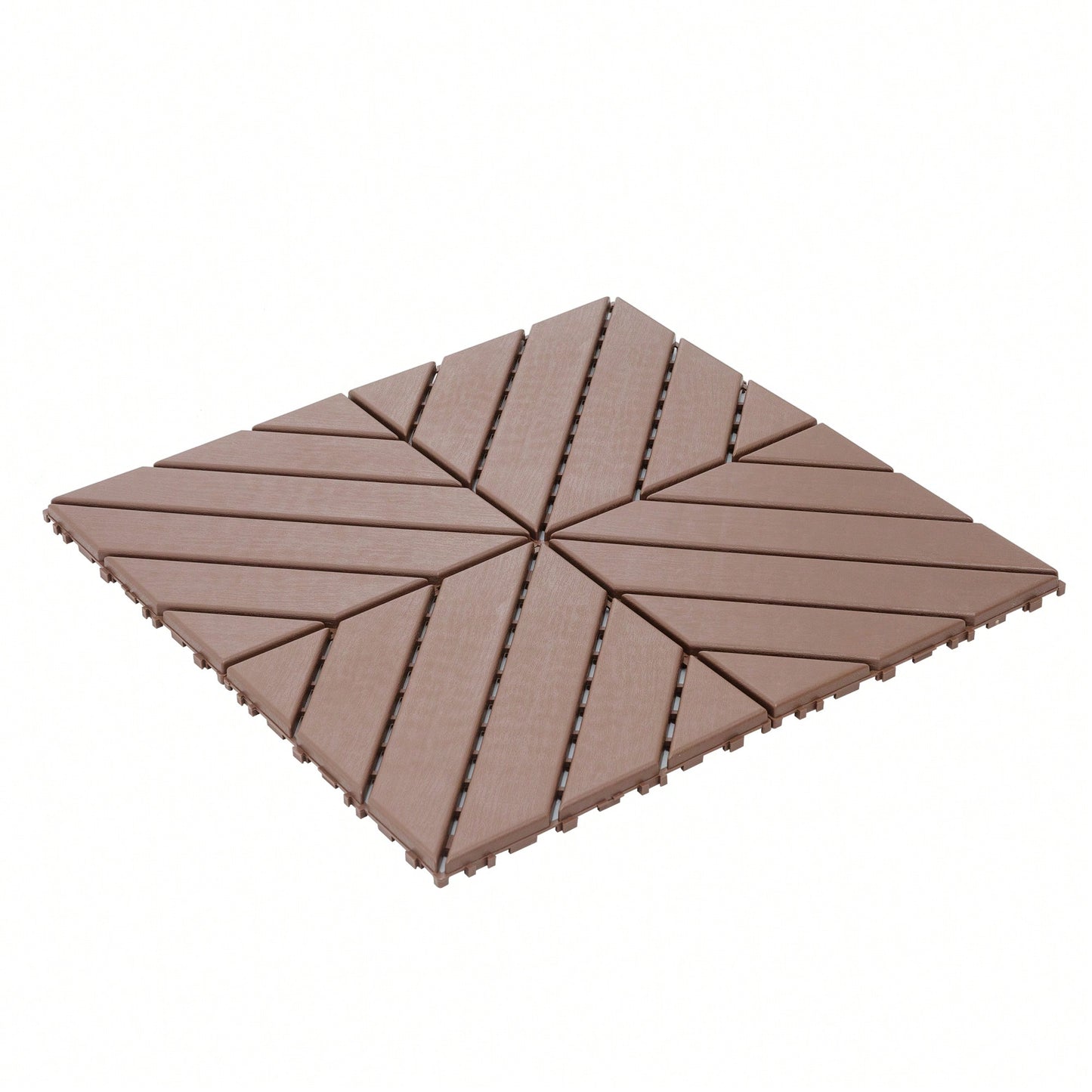 Waterproof Interlocking Patio Deck Tiles 12x12 Inch 44 Pack For Outdoor Use Poolside Balcony Backyard Brown