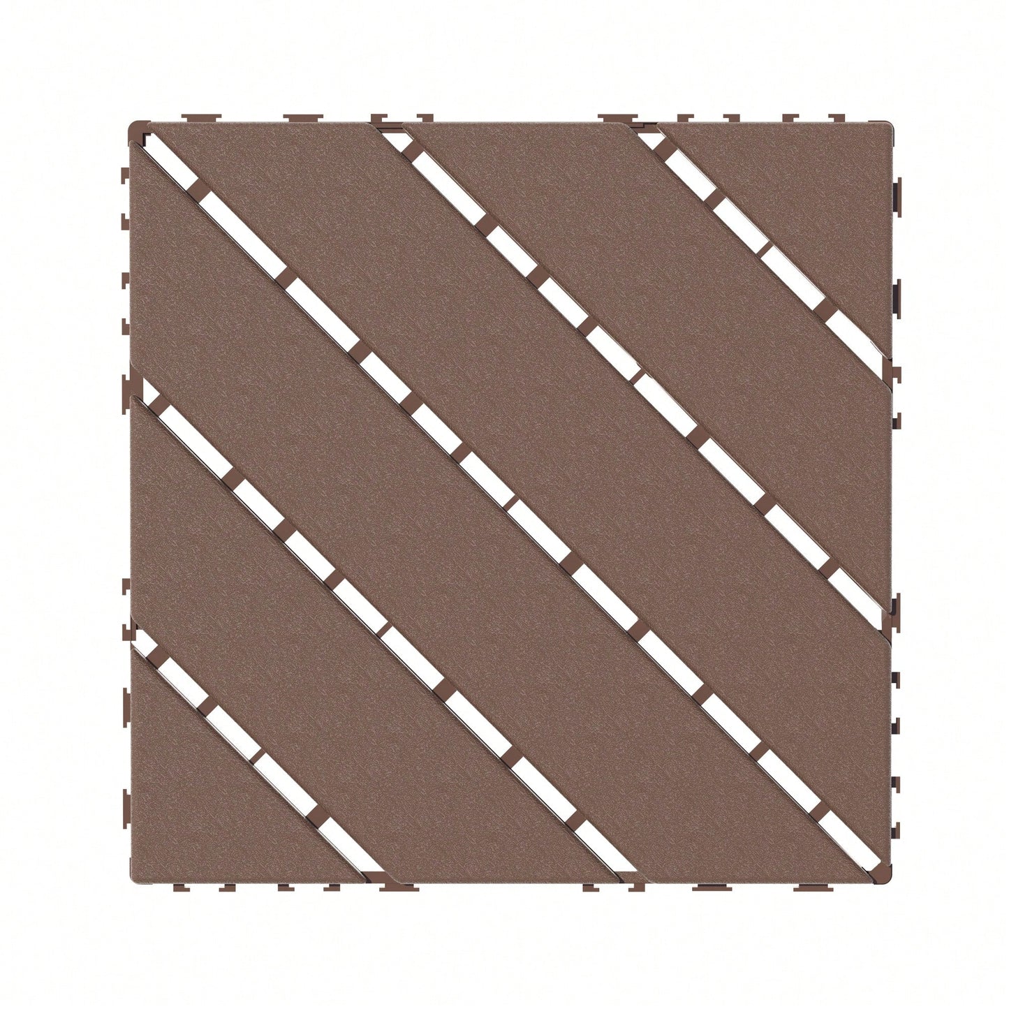 Waterproof Interlocking Patio Deck Tiles 12x12 Inch 44 Pack For Outdoor Use Poolside Balcony Backyard Brown