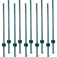 Heavy Duty 4 Feet Metal U-Channel Fence Posts 10 Pack For Garden Wire Fencing And Corner Anchoring