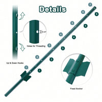 Heavy Duty 4 Feet Metal U-Channel Fence Posts 10 Pack For Garden Wire Fencing And Corner Anchoring