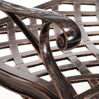 Outdoor Cast Aluminum Bench For Garden Patio Seating