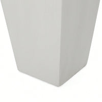 13x28.5 Inch White Outdoor Modern MGO Cast Stone Planter For Stylish Garden Decor