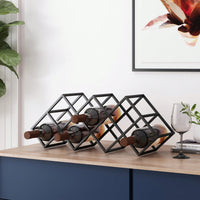 Elegant Wooden Wine Rack For 12 Bottles - Stylish Storage Solution For Home Or Kitchen