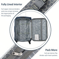 Expandable 3 Piece Softshell Luggage Set Lightweight Spinner Suitcases For Travel