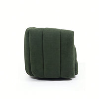 Comfy Swivel Accent Chair For Living Room With Wood Base And Wide Upholstered Seat