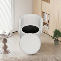 Beige 360 Degree Swivel Sofa Chair With Hidden Storage Perfect For Bedroom And Living Room