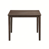 Mid Century Modern Square Wooden Dining Table Set With Upholstered Chairs For Space-Saving Kitchen And Dining Room, Brown Finish