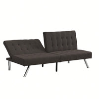 WOOD FRAME, STAINLESS LEG, FUTON, SOFA BED GREY