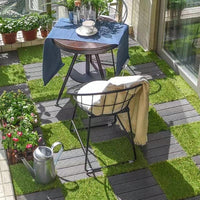 36 Interlocking Artificial Grass Tiles For Patio Balcony Backyard 12x12 Durable Turf Flooring Solution