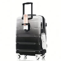 3-Piece Luggage Set With USB Port Airline Approved Carry-On 20-Inch Hard Shell Spinner Wheels And Cup Holder Black